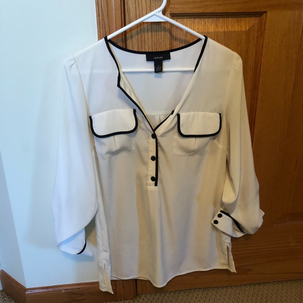 Alfani white button up
